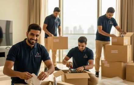 AinCargo packing team in Dubai